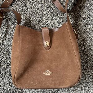 Coach Brown Suede Crossbody Bag